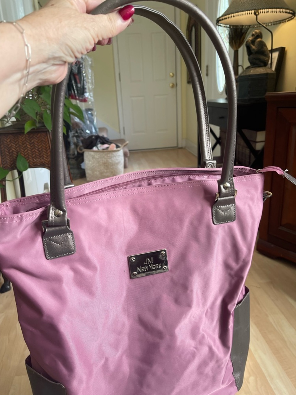 JM New York bag with extra duffle and straps inside